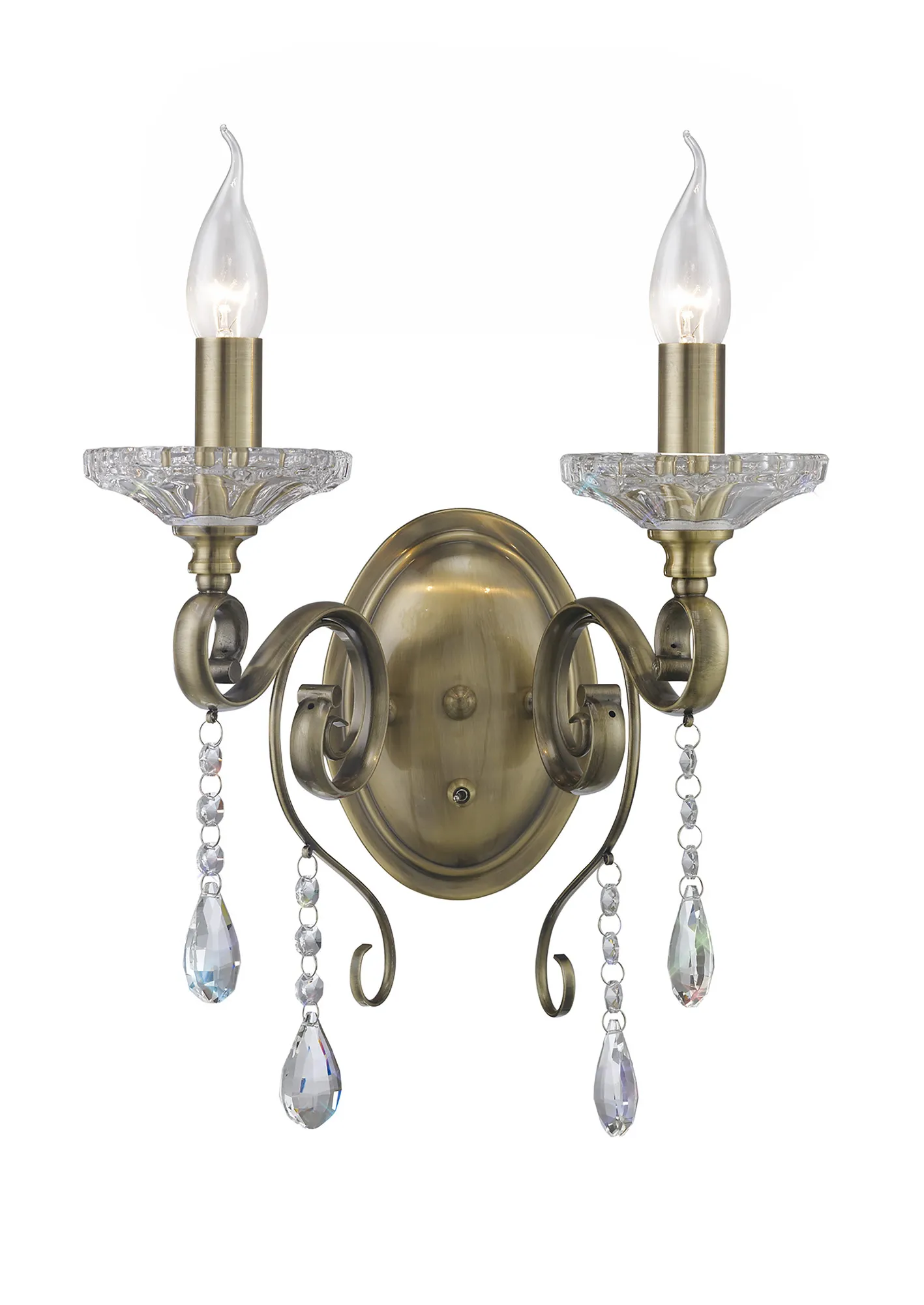 Libra Crystal Wall Lights Diyas Armed Wall Lights